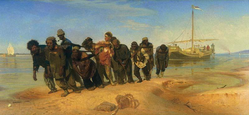 Ilya Repin Burlaks on Volga, Spain oil painting art